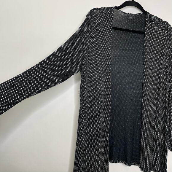 J.Jill Wearever Collection Open Front Cardigan Light Weight Black M Casual Cozy - Picture 4 of 12